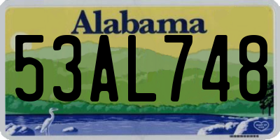 AL license plate 53AL748