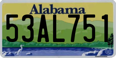 AL license plate 53AL751