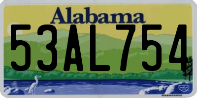 AL license plate 53AL754