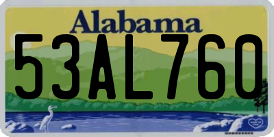 AL license plate 53AL760