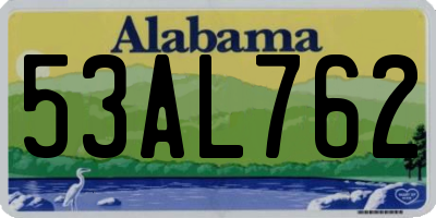 AL license plate 53AL762