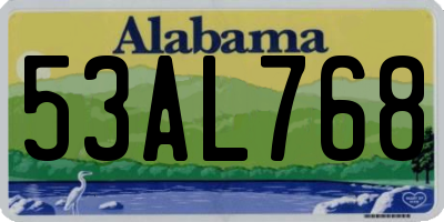 AL license plate 53AL768