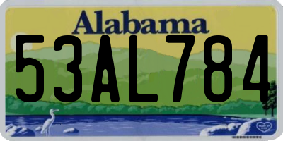 AL license plate 53AL784