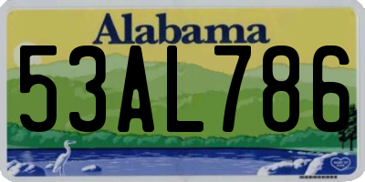 AL license plate 53AL786