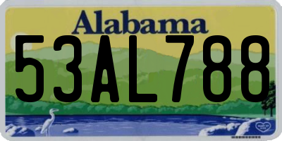 AL license plate 53AL788