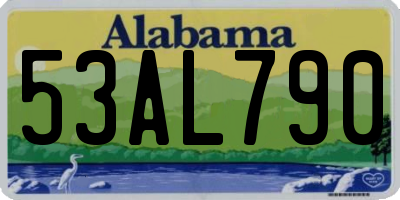 AL license plate 53AL790