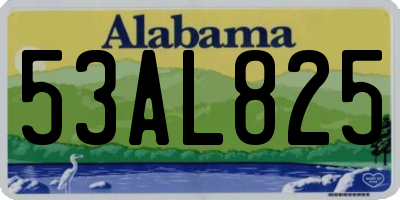 AL license plate 53AL825