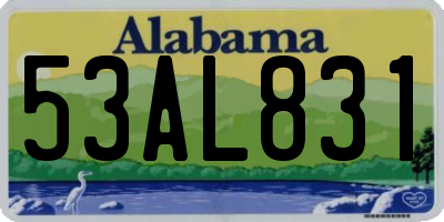 AL license plate 53AL831