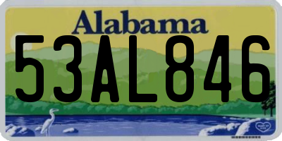 AL license plate 53AL846
