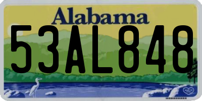 AL license plate 53AL848