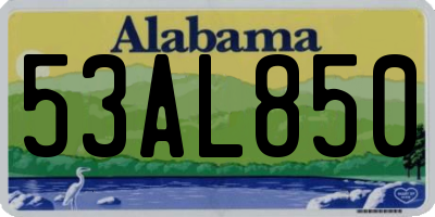 AL license plate 53AL850