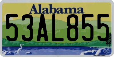 AL license plate 53AL855