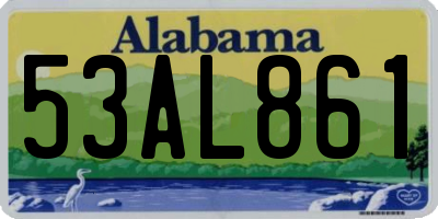 AL license plate 53AL861