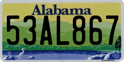 AL license plate 53AL867
