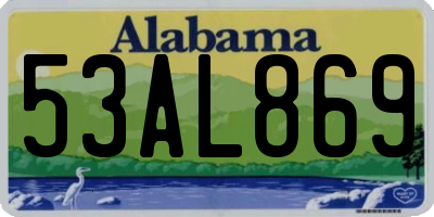 AL license plate 53AL869