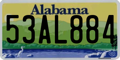AL license plate 53AL884