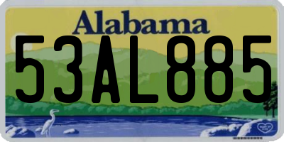 AL license plate 53AL885