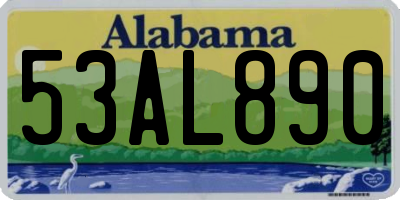 AL license plate 53AL890