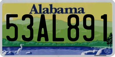 AL license plate 53AL891