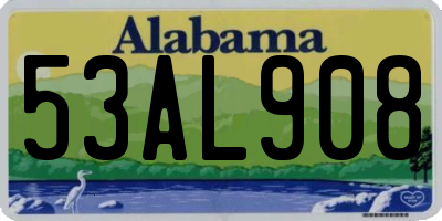 AL license plate 53AL908