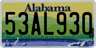AL license plate 53AL930