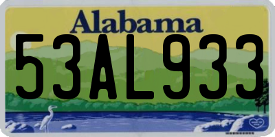 AL license plate 53AL933