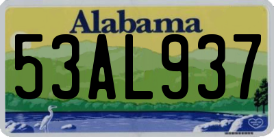 AL license plate 53AL937