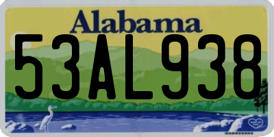 AL license plate 53AL938