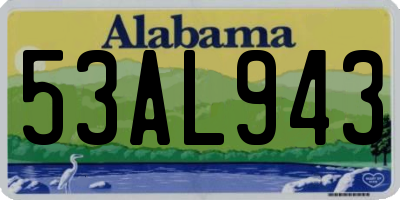 AL license plate 53AL943