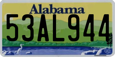AL license plate 53AL944