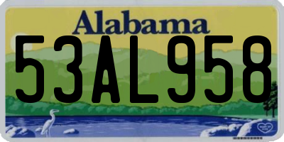 AL license plate 53AL958