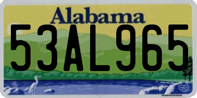 AL license plate 53AL965