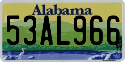 AL license plate 53AL966