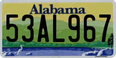 AL license plate 53AL967
