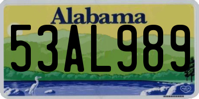 AL license plate 53AL989