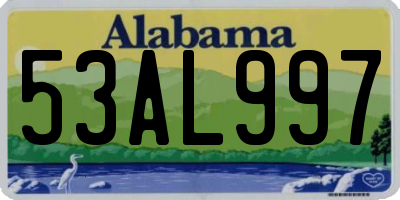 AL license plate 53AL997