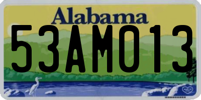 AL license plate 53AM013