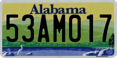 AL license plate 53AM017