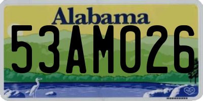 AL license plate 53AM026