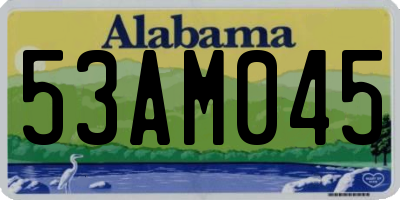 AL license plate 53AM045