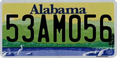 AL license plate 53AM056