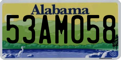 AL license plate 53AM058