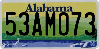 AL license plate 53AM073