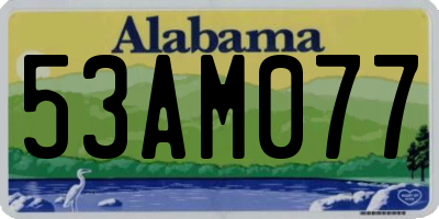 AL license plate 53AM077