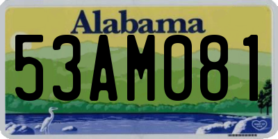 AL license plate 53AM081