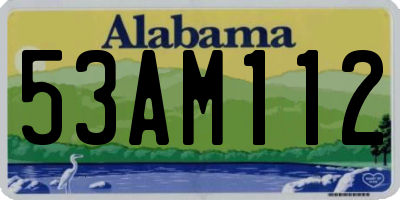 AL license plate 53AM112