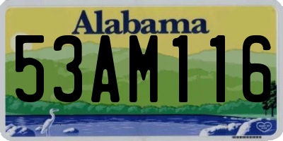 AL license plate 53AM116
