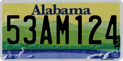 AL license plate 53AM124