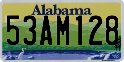 AL license plate 53AM128