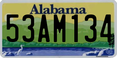 AL license plate 53AM134